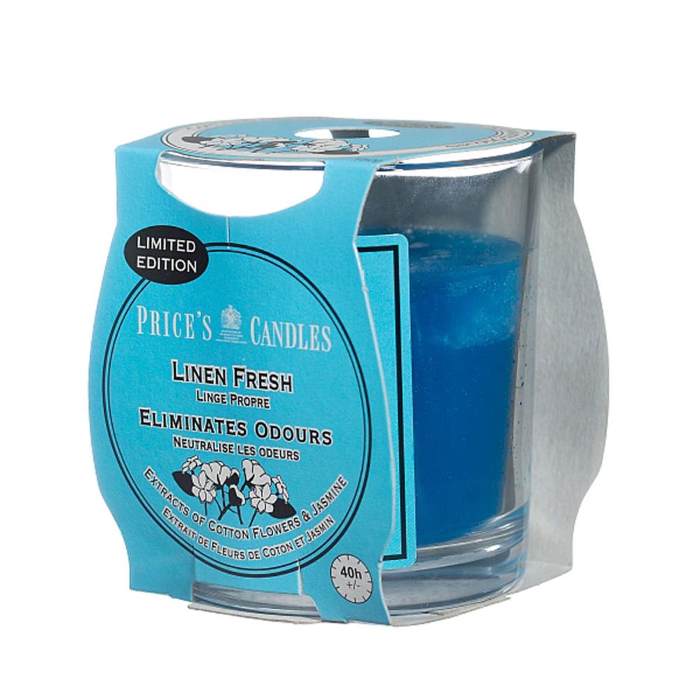 Price's Linen Fresh LIMITED EDITION Cluster Jar Candle Extra Image 1